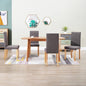 vidaXL Dining Chairs Side Chair with Solid Wood Legs for Home Kitchen Fabric-25