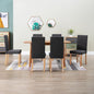 vidaXL Dining Chairs Side Chair with Solid Wood Legs for Home Kitchen Fabric-18
