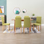 vidaXL Dining Chairs Side Chair with Solid Wood Legs for Home Kitchen Fabric-19