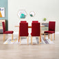 vidaXL Dining Chairs Side Chair with Solid Wood Legs for Home Kitchen Fabric-29