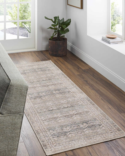 Billie Vintage Flat Pile Washable Rug-0