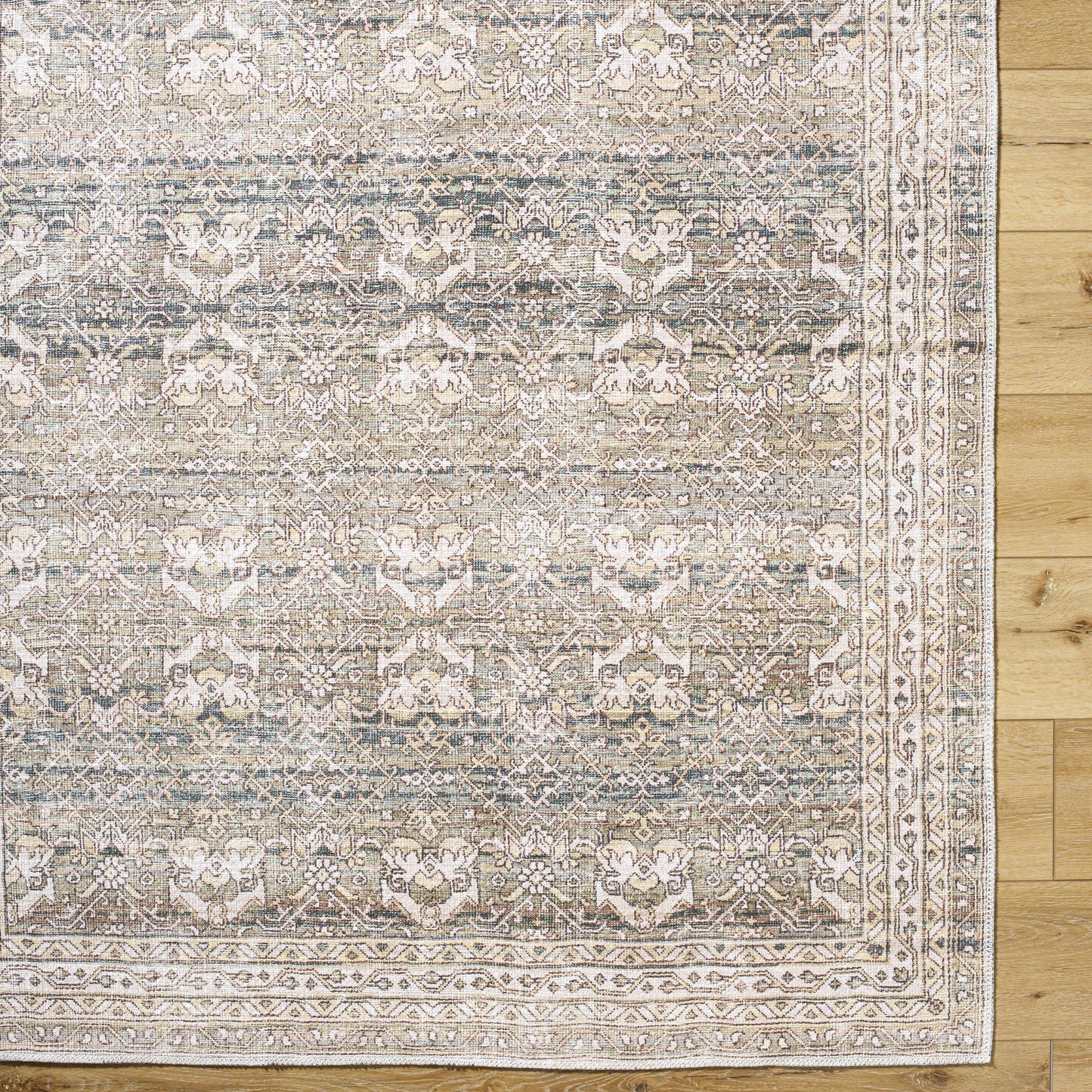 Billie Vintage Flat Pile Washable Rug-4