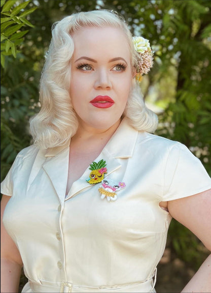 Tiki Hula Kitty Brooch by Miss Fluff x Lipstick & Chrome-4