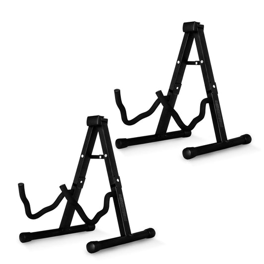 5 Core Guitar Stand 2PC A Frame Shape w Soft Foam Arm Non Slip Rubber for Acoustic Electric Bass-0