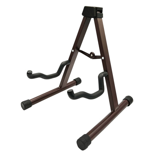 5 Core Guitar Stand A Frame Shape w Soft Foam Arm Non Slip Rubber for Acoustic Electric Bass Ukulele-0