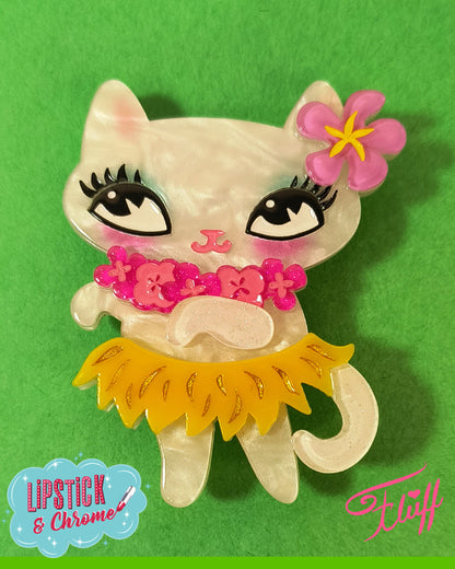 Tiki Hula Kitty Brooch by Miss Fluff x Lipstick & Chrome-2