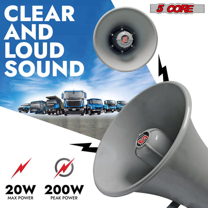 5Core PA Horn Loud Speaker 9 Inch Outdoor Indoor 20W 8 Ohm Multi Purpose Loudspeaker-1