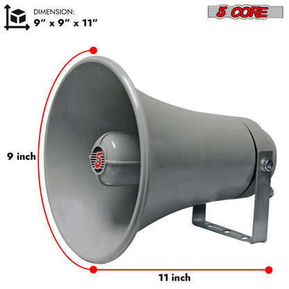 5Core PA Horn Loud Speaker 9 Inch Outdoor Indoor 20W 8 Ohm Multi Purpose Loudspeaker-3