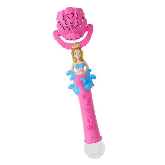 Light Up Seashell Mermaid Bubble Wand-0
