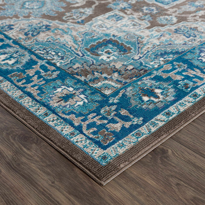 Mardin Turquoise Area Rug - Clearance-4