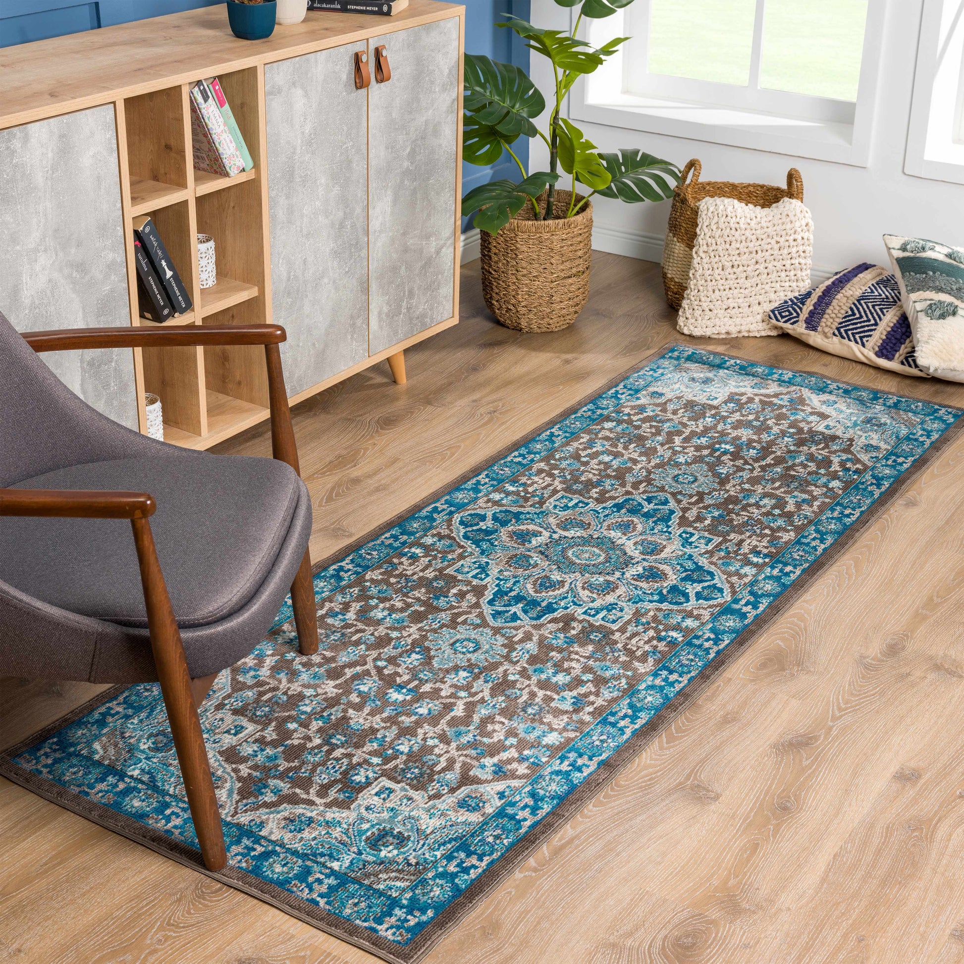 Mardin Turquoise Area Rug - Clearance-1