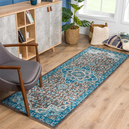 Mardin Turquoise Area Rug - Clearance-1