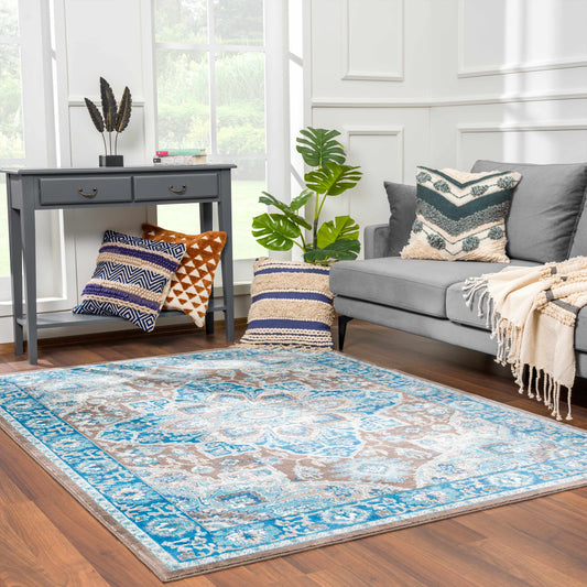 Mardin Turquoise Area Rug - Clearance-0