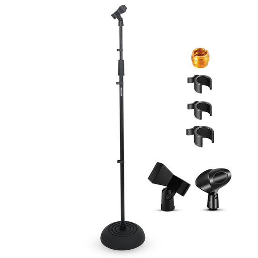 5Core Mic Stand Floor Heavy Duty Height Adjustable Pedestal Para Microfono for Singing On Stage Studio-0