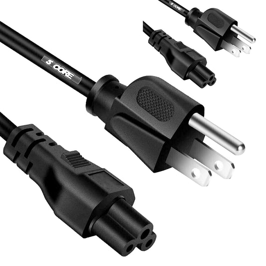 5Core AC Power Cord 6Ft 2 Prong US Male to Female Extension Adapter 18AWG 10A 7A 125V-0