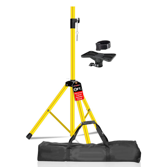 5Core Speaker Stand Tripod Tall Adjustable 72 Inch DJ Pole Mount Studio Monitor Stands Yellow 1 PK-0