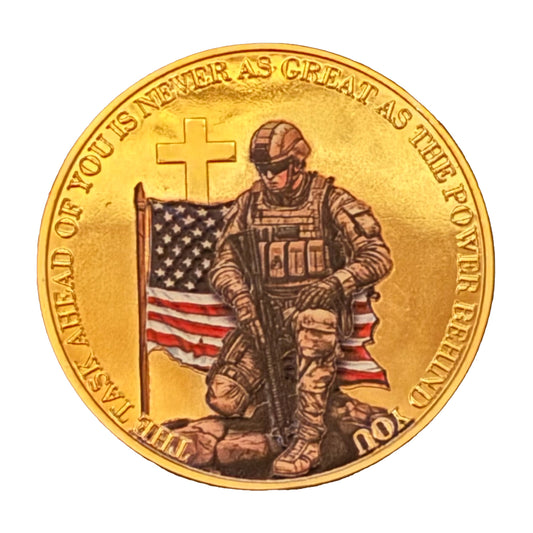 Sniper The Task Ahead of You Challenge Tribute Gold Plated Coin-0