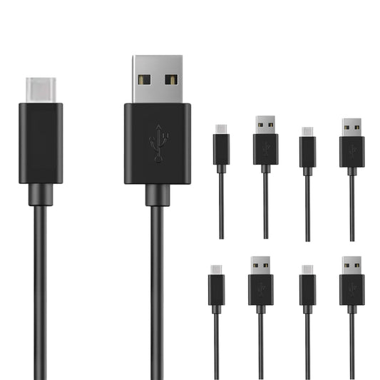 5Core USB to USB C Cable 5PCS 65W Fast Charging w Data Transfer Durable Black Type C Cords-0