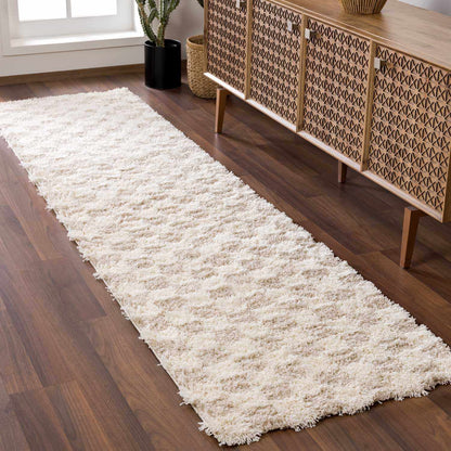 Atira Light Brown Checkered Area Rug-7