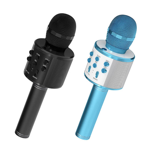 5Core Wireless Karaoke Microphone Bluetooth Mic Portable Handheld Microfonos Inalambricos BLACK & BLUE-0