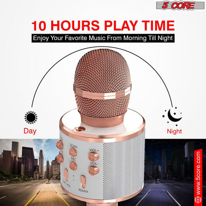 5Core Wireless Karaoke Microphone Bluetooth Mic Portable Handheld Microfonos Inalambricos COPPER-1