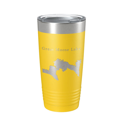 Great Moose Lake Map Tumbler Travel Mug Insulated Laser Engraved Coffee Cup Maine 20 oz-19