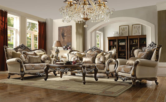 4 Pieces Traditional Collection Living Room Furniture Set Includes Sofa W/7 Pillows, Loveseat W/5 Pillows, Chair W/2 Pillows and Coffee Table (B)-0