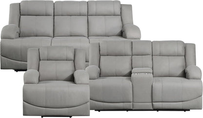 Landwood Power Reclining Living Room Set, 3-Piece, Gray-1