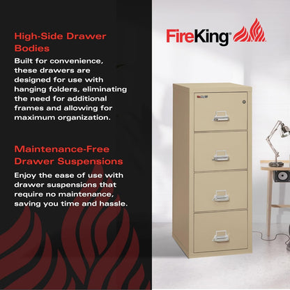Parchment 4 Drawer Fire Safe Legal File-4