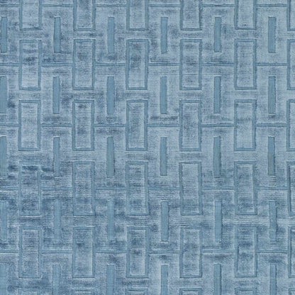 Quealy Blue Patterned 3x5 Small Viscose Rug - Clearance-3