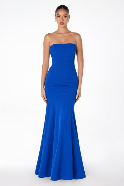 Strapless mermaid dress with corset back-5