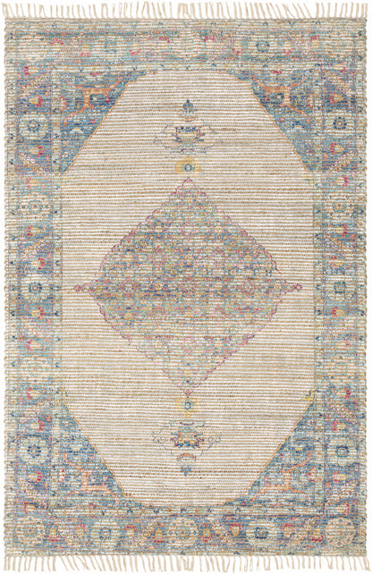 Macon Off-White Medallion Jute Rug - Clearance-1