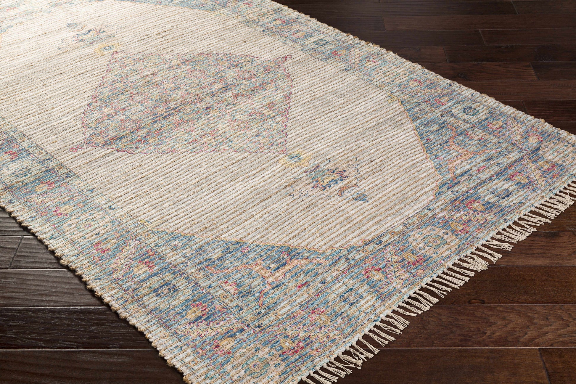 Macon Off-White Medallion Jute Rug - Clearance-2